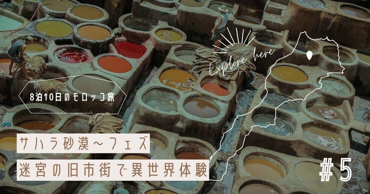 【モロッコ旅行記⑤】フェズ～迷宮の旧市街で異世界体験